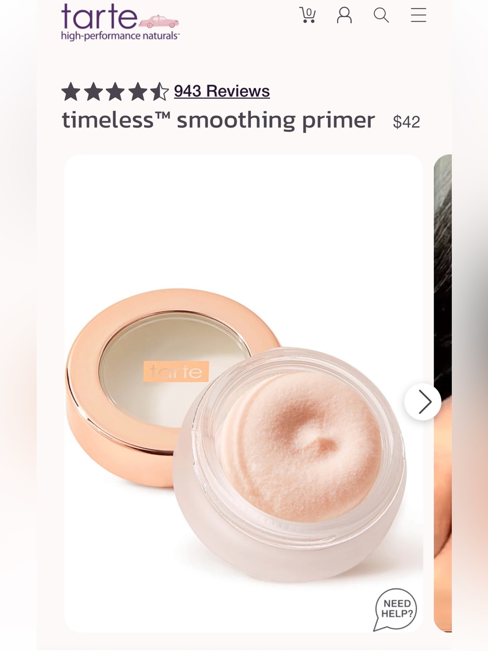 NEW TARTE timeless smoothing primer